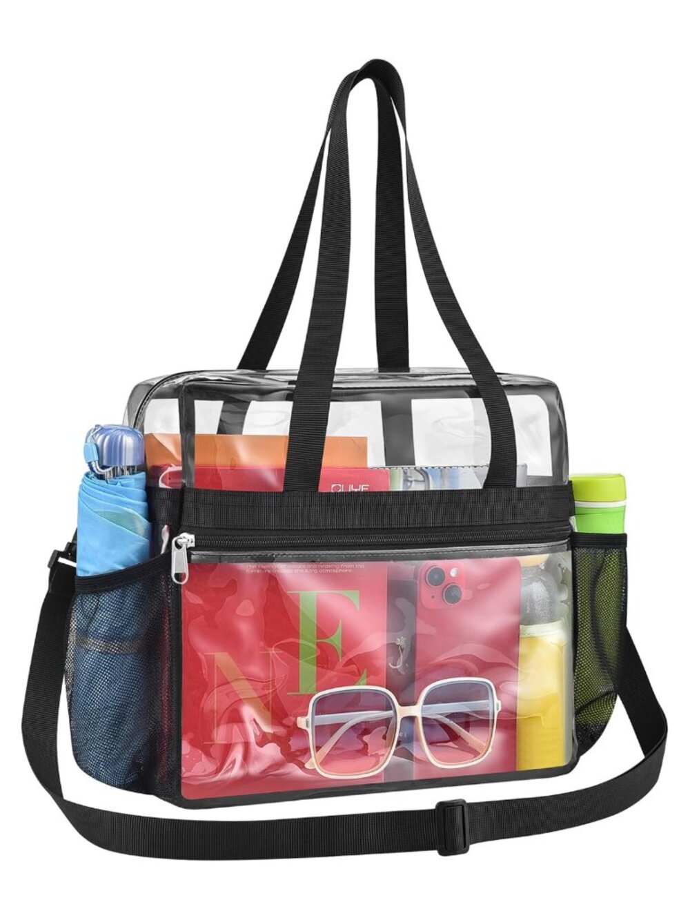 Clear Tote Bag Stadium Approved 12x6x12 PVC Crossbody